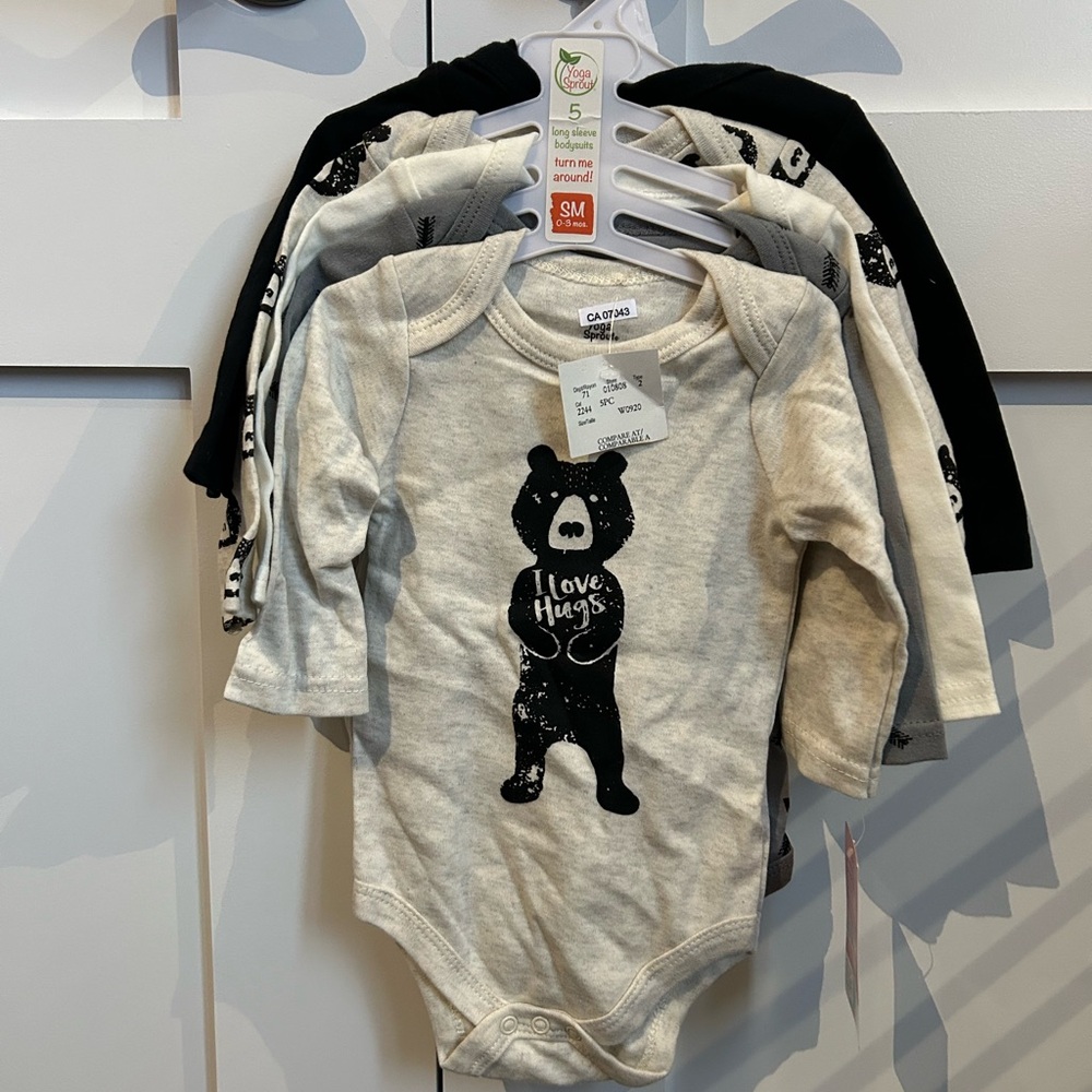 Carter's Gray Bear Print Kids One Piece